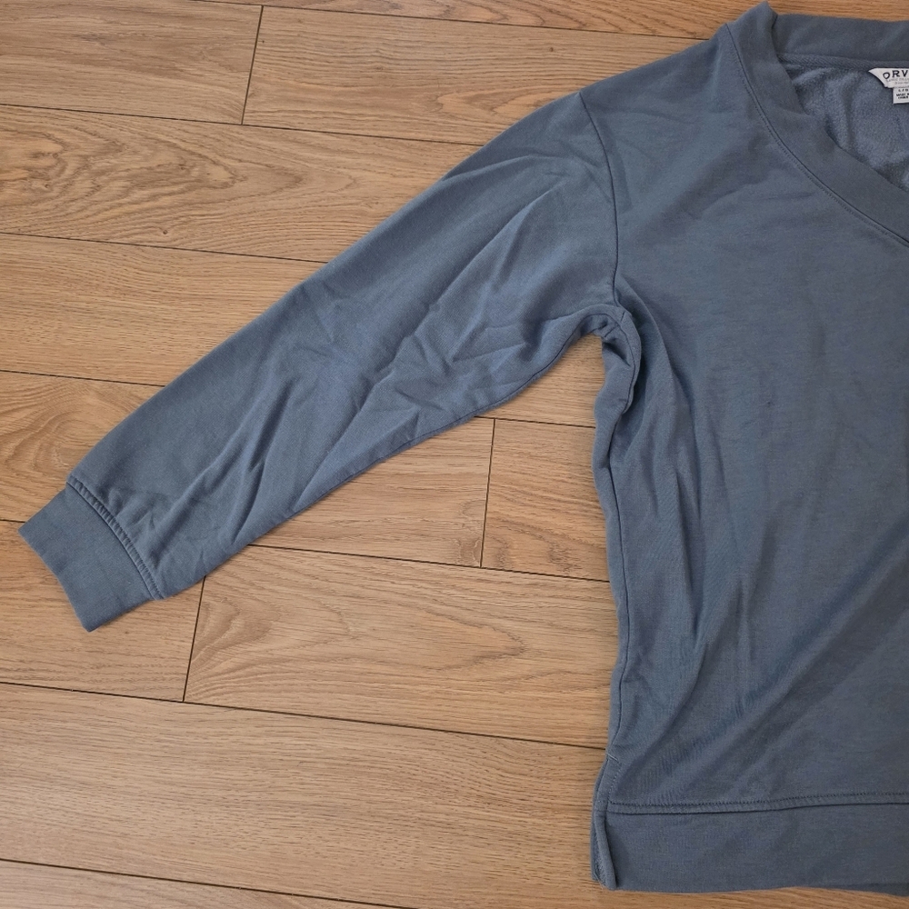 Orvis V Neck Jersey Knit Sweater- L - Picture 5 of 12